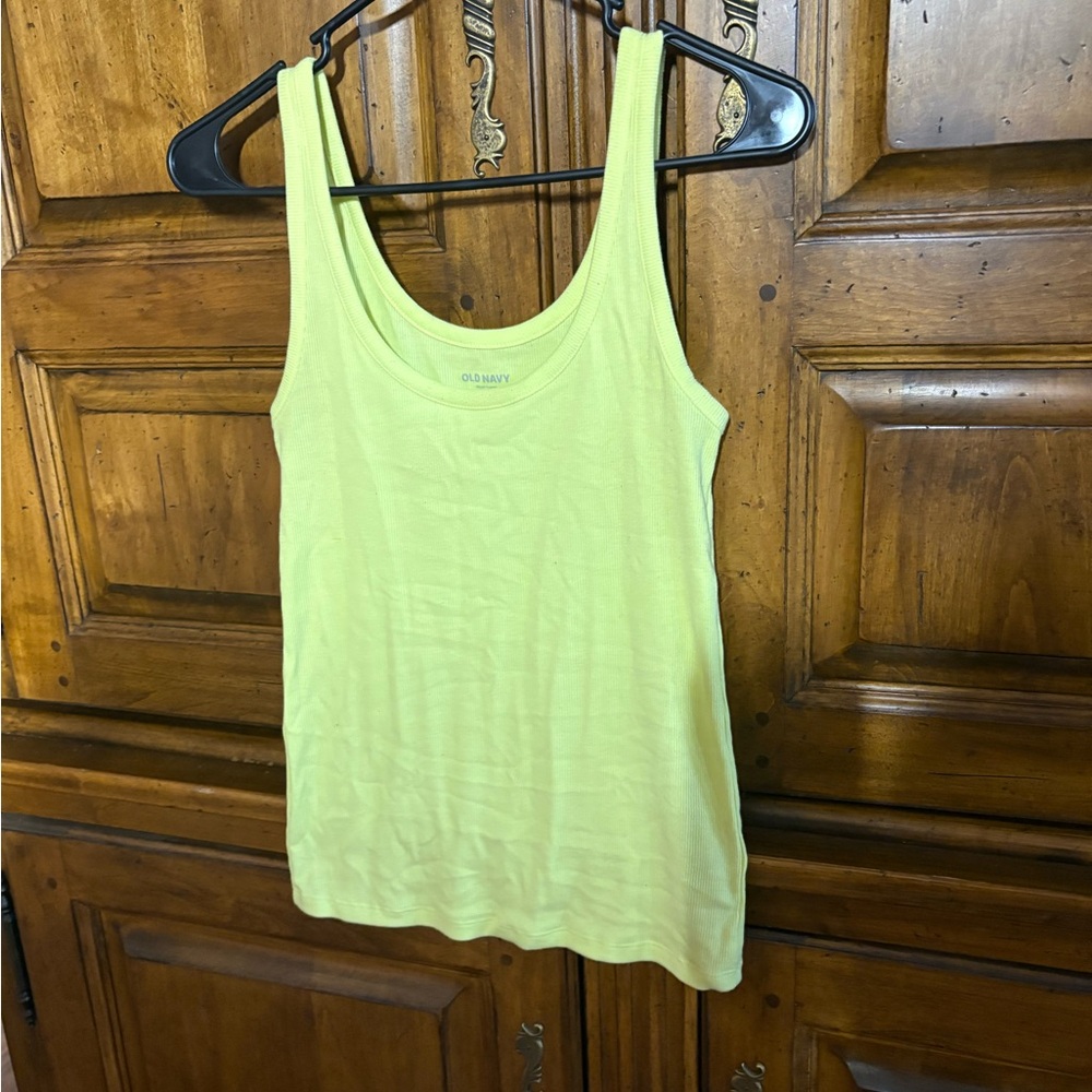 Old Navy Bright Lemon Scoop Neck Tank Top